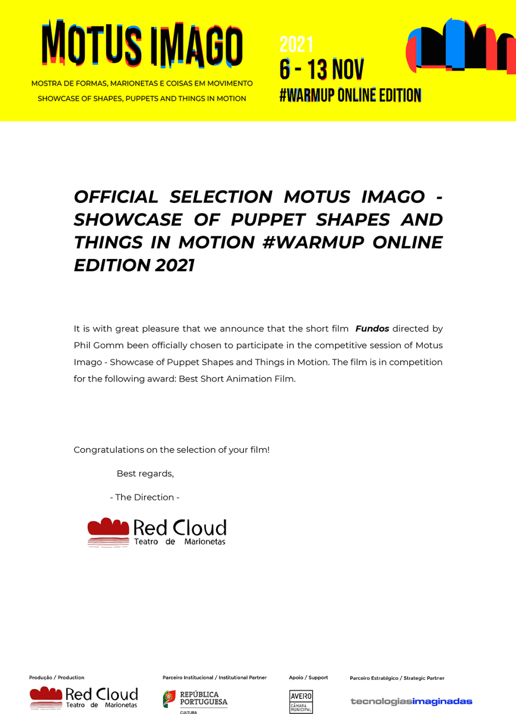 Fundus @ Motus Imago / Best Short Animation Film&nbsp;Competition