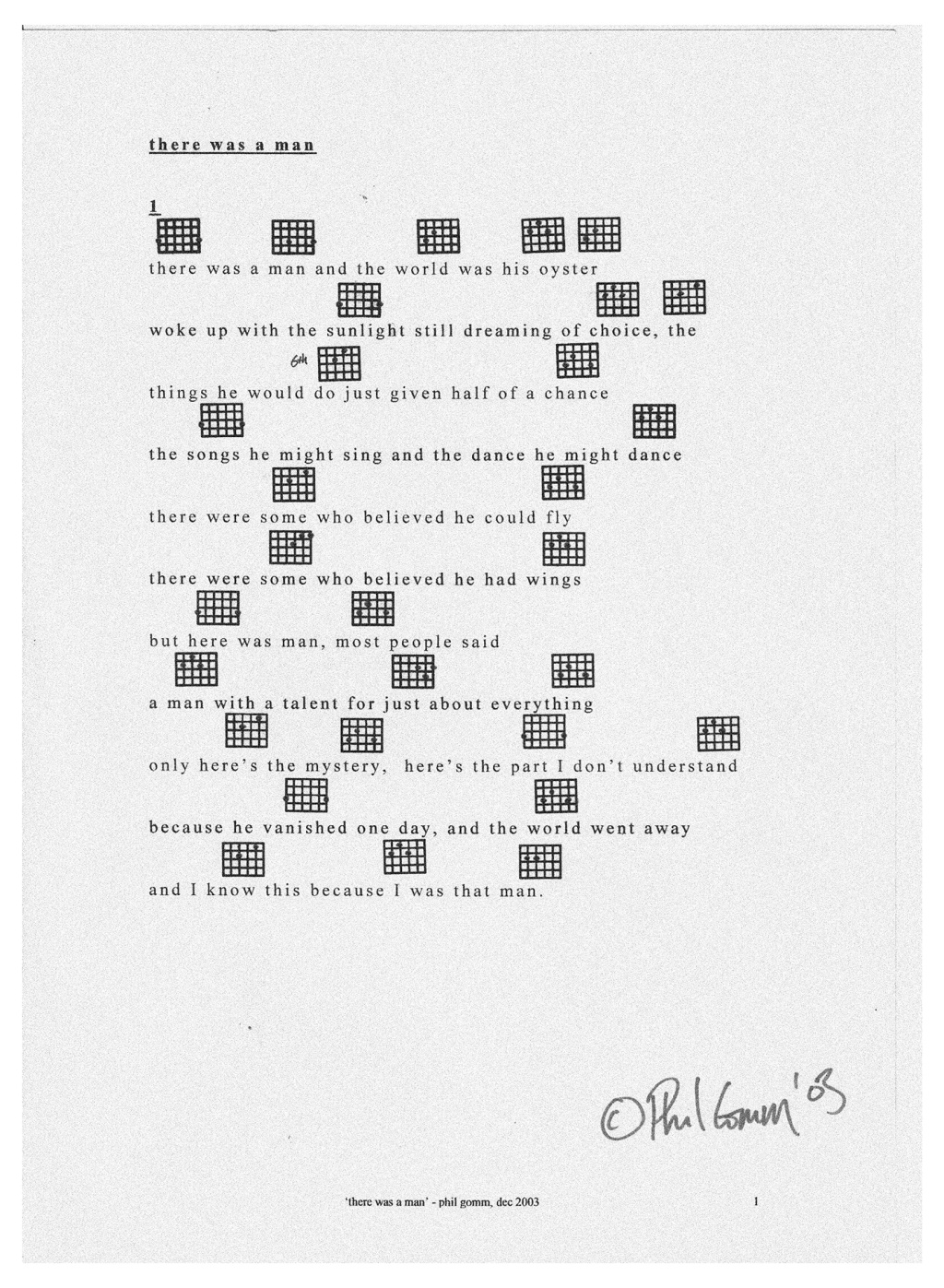 Throwback Friday #84 There Was A Man&nbsp;(2003)